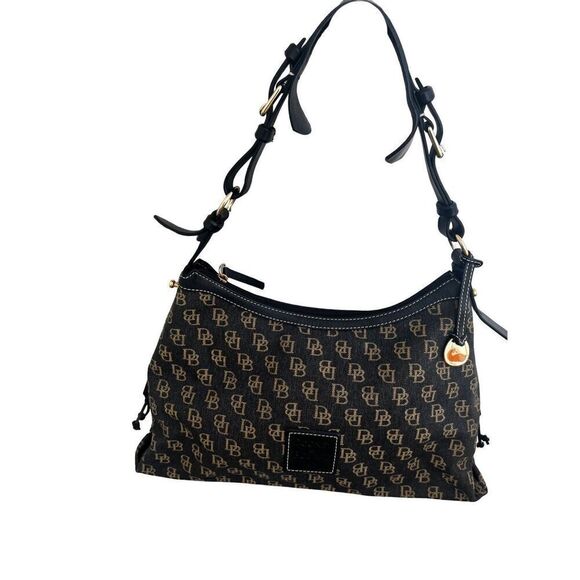 Dooney & Bourke leather canvas Hobo Shoulder Handbag - Picture 1 of 16